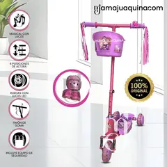 KIDS - Scooter para Niños con Kit de Protección «FUNNY RIDE» Pink