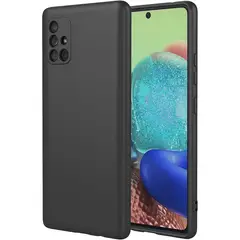 GENERICO - Case Protector para Samsung A71 Silicona Negro