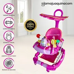 BABY - Andador con Tablero Musical «HAPPY PENGUIN» Dark Pink
