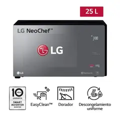LG - Horno Microondas 25 litros con EasyClean Black MH6596DIR