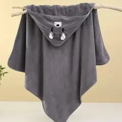 GENERICO - Toalla baño bebé - Plomo