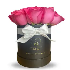 GENERICO - Box Clasico 12 Rosas Fucsia - Box Floral