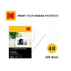 KODAK - Papel Fotografico Premium Photo Paper 200gsm Gloss 4R 10x15Cm