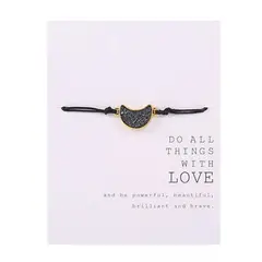 PEACE AND LOVE - Pulsera Tejida Luna Mujer