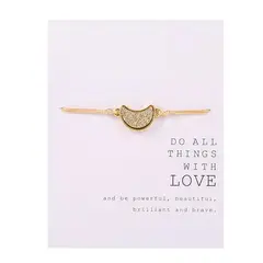 PEACE AND LOVE - Pulsera Tejida Luna Mujer