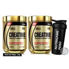 LEVEL PRO - Creatina 1Kg Creatina Monohidratada 100% Pure Creatine