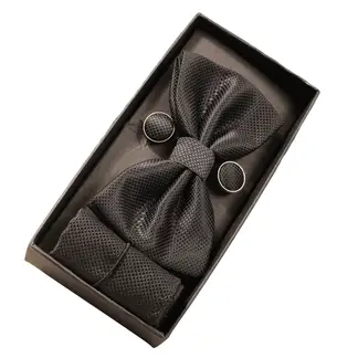 KAST PE - Set Houston Corbata Michi Pañuelo y Gemelos Negro