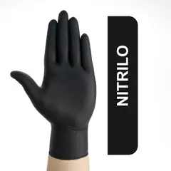 GENERICO - 100 UND. TALLA SMALL GUANTES DE NITRILO 4.5 GR. NEGRO