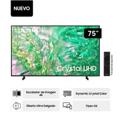 SAMSUNG - Televisor 75 Smart TV 4K UHD Con Control De Voz 75DU8000