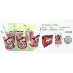 GENERICO - JUEGO DE VASOS PARA EL DIA DE LA MADRE
