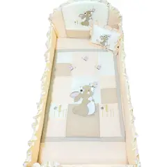 BABY MERINOS - Set de Cuna y Protector Tradición Conejo de Campo - S01