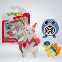 POKEMON - FIGURAS DE SET DE POLIWAG - CYNDAQUIL - ZANGOOSE
