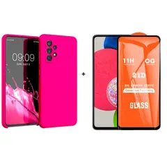 SPACE - CASE SILICONA SAMSUNG A52 FUCCIA + MICA