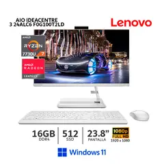LENOVO - AIO IdeaCentre 3 24ALC6,AMD Ryzen 7, 16Gb Ram, 512Gb SSD,WIN11 F0G100T2LD