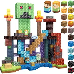 MAGNETI BLOCK - Bloques magnéticos Mundo Minecraft cubos imanes 160 PIEZAS