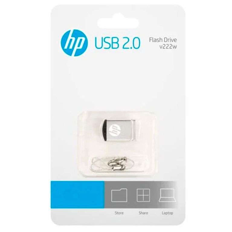 Mini Memoria USB V222W 64GB Metal HPFD222W-64