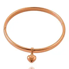 GENERICO - Puñera con corazón bañado en oro 18 k - Oro rosa - Mujer