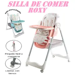 EBABY - Nueva silla de comer Roxy Regulable -Rosa