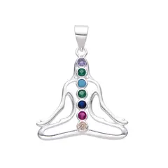 ESPIRAL ROJO - Dije 7 Chakras - Plata