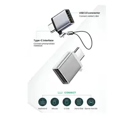 SEISA - Mini Adaptador OTG USB Tipo C Macho a USB 30 Hembra 5GBPS