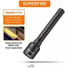 OEM - Linterna Led Recargable Alta Potencia 2000 Lm Profesional