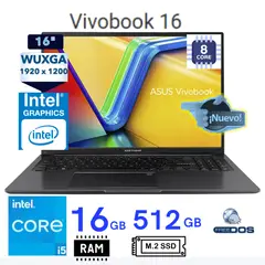 ASUS - Laptop ASUS,VIVOBOOK 16 ,intel Core i5 13va Gen, Ram 16GB, SSD 512 MB, 16"FHD , FreeDos