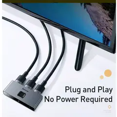 BASEUS - Switch Bidireccional Hdmi 1 X 2 4k 60hz 2 en 1 Matrix