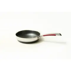 FAMICO - Sartén acero inoxidable de 28cm con tapa, Acero 304