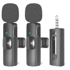 GENERICO - Microfono Solapero Inalambrico x2 35mm Aux Pc Parlante k35