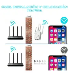 GENERICO - Repetidor Wifi Inalámbrico Alambrico 4 Antenas 2.4Ghz 100Mbps