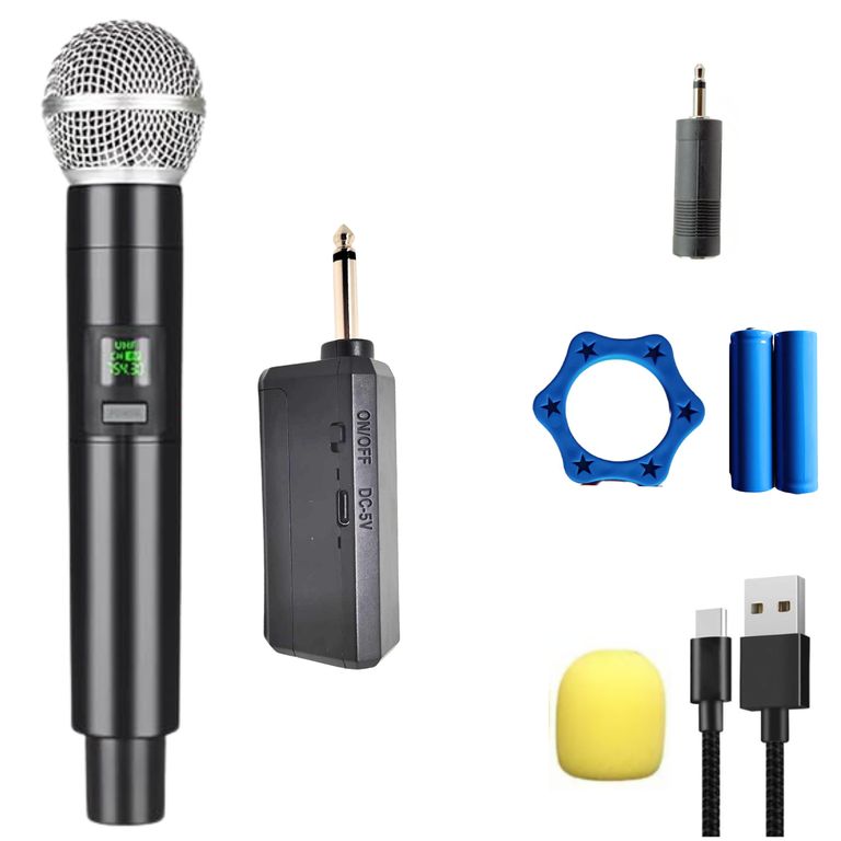Micrófono Inalámbricos Recargables Karaoke Wireless UHF GE5-1