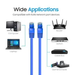 GENERICO - Cable Internet Rj45 Lan Red Categoria 6 Ethernet Cat6 10 Metros