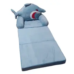 GENERICO - SOFA ESTIRABLE TIBURONCITO CELESTE PARA NIÑOS