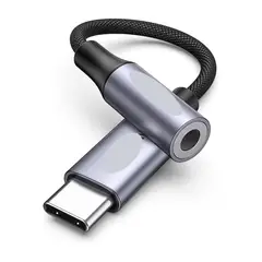 GENERICO - Cable UGREEN USB Tipo C a Hembra de 3,5 mm 10 cm (Gris)