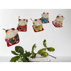 GENERICO - GATO CHINO 5 GATITOS ADORNOS DECORATIVOS