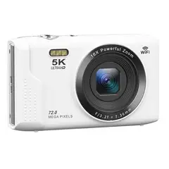 RENVMEXY - Cámara Digital S95PRO Blanca 5K｜72MP con WiFi｜Memoria 64GB de Regalo