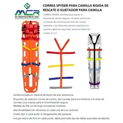 GENERICO - CORREA SPYDER PARA CAMILLA RIGIDA DE RESCATE O SUJETADOR PARA CAMILLA