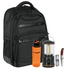 TRUPER - Kit camping Mochila tomatodo linterna cuchilla plegable