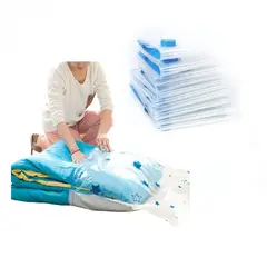 GENERICO - Pack x4 Bolsas al Vacío Ahorra Espacio de 70 x 100 cm + Succionador Manual