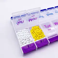 GENERICO - ORGANIZADOR DE PASTILLAS SEMANAL DOBLE TURNO AM/PM - 7 DÍAS