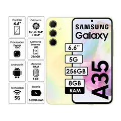 SAMSUNG - Celular Galaxy A35 5G 8GB RAM 256GB Amarillo