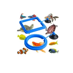 GENERICO - Comederos Flotante Para Acuario De Peces Cuadrado y Redondo