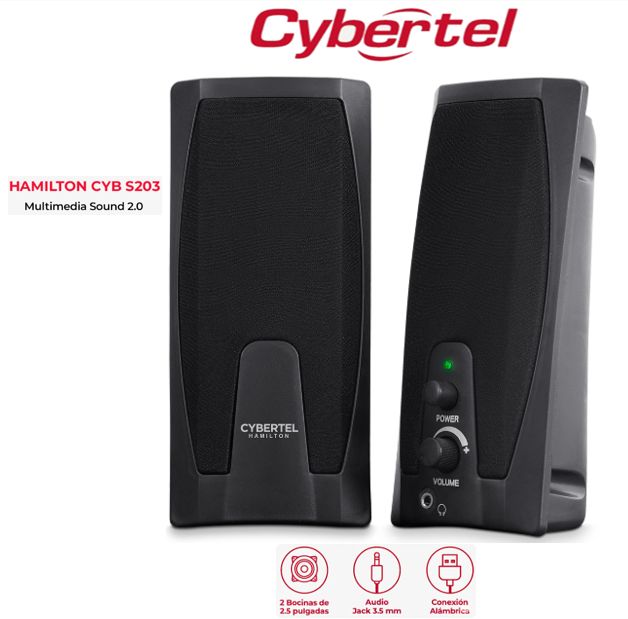 Parlante HAMILTON CYB S203 PARLANTE 2.0 USB 2 RMS:6W