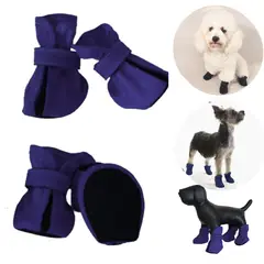 GENERICO - ZAPATOS IMPERMEABLES PARA PERROS MASCOTAS AZUL NOCHE-XS