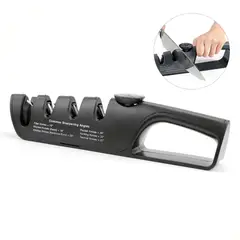 GENERICO - Afilador de cuchillos profesional 4-en-1 perilla de ángulo ajustable