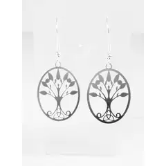 FERNANDA ROMERO JOYAS Y ACCESORIOS - Aretes "Arbol de la Vida" Familia - Fortaleza Elaborados en Plata