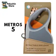 HAMACAS LIZARASO - Soga Retráctil para Mascotas Color Gris - Peluchin Store