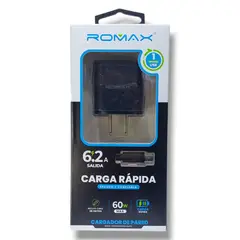 ROMAX - CARGADOR DE CELULAR TYPE C 66W NEGRO