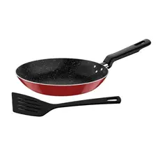 TRAMONTINA - Sarten de Aluminio de 20 Cm con Espatula Rojo
