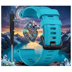 GENERICO - Correa Turquesa para Garmin Forerunner 965 955 945 935 745 22mm